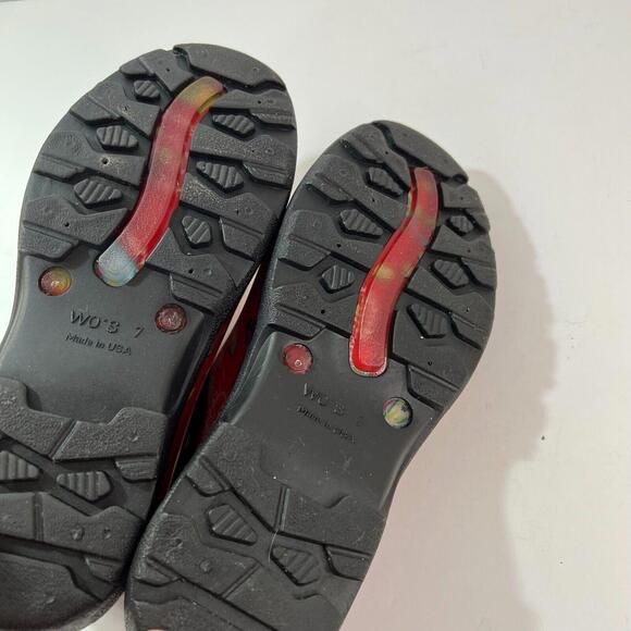 Sloggers Womens Rain Garden Shoes Size 7 Red Rubber Booties For Mud and Water - Picture 7 of 7